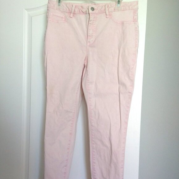 Vivance - Washed Pink Stretch Ankle Skinny Jean - 7 - Picture 2 of 6